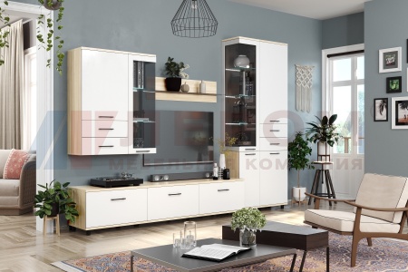  корпус Ясень Асахи, фасад Белый Бриллиант Глянцевый 